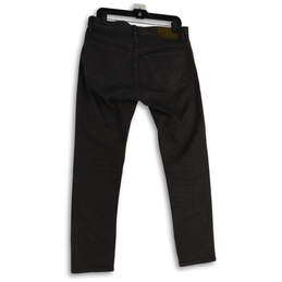 Mens Gray Denim Dark Wash 5 Pocket Design Straight Leg Jeans Size 31x32 alternative image