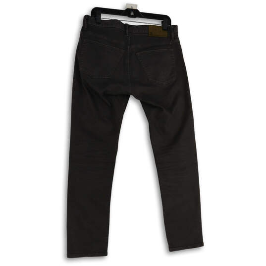 Mens Gray Denim Dark Wash 5 Pocket Design Straight Leg Jeans Size 31x32 image number 2
