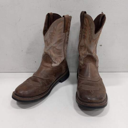 Men's Justin Brown Western Boots Size 13D image number 1