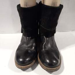 Clarks Women's Volara Black Leather Slip On Boots Size 9