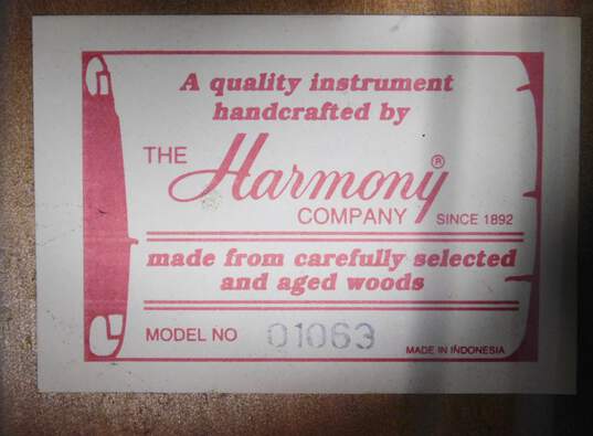 Harmony 01063 Acoustic Guitar w/ Chipboard Case image number 2