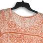 Lucky Brand Womens Coral White Cap Sleeve Round Neck Pullover T-Shirt Size S image number 3