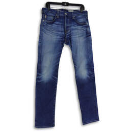 Mens Blue The Nomad Denim Medium Wash 5 Pocket Design Straight Jeans Sz 31