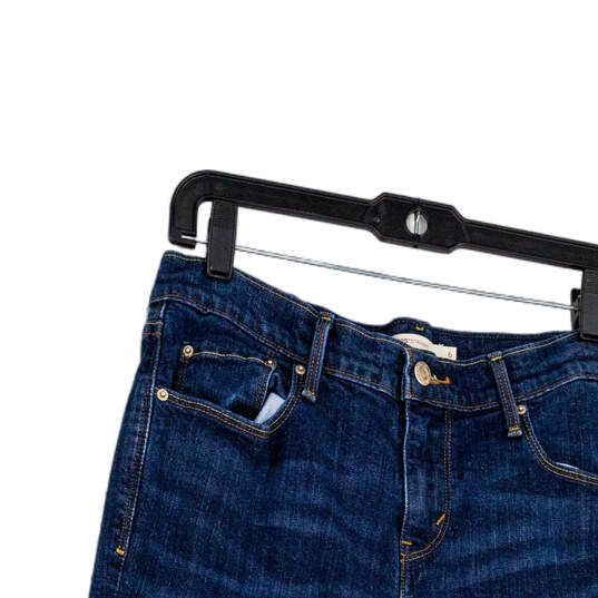 Womens Blue Denim Medium Wash Stretch Pockets Straight Jeans Size 6M 28x32 image number 3