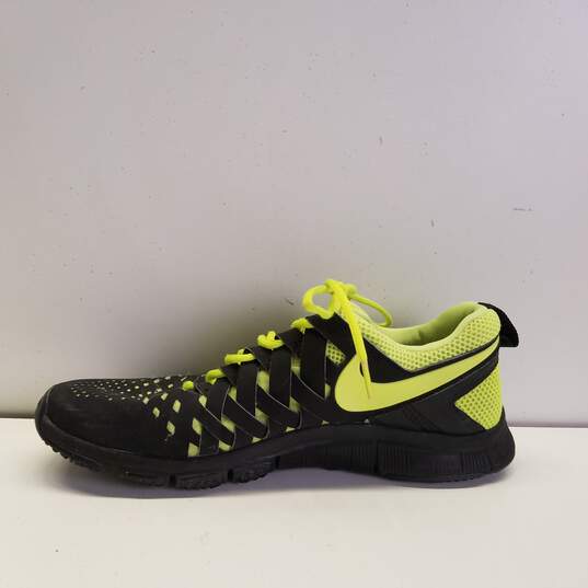 Buy the Nike Free Trainer Black Neon Yellow Shoes US 10.5 |