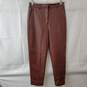 French Connection Brown Faux Leather Pants Women's 6 NWT image number 1