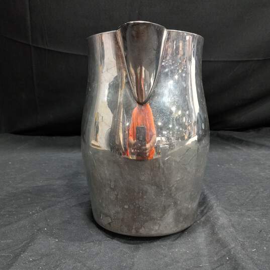 Vintage 7" Tall Silver on Copper Pitcher image number 3