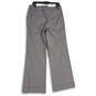 NWT Women's Gray Flat Front Slash Pocket Wide-Leg Dress Pants Size 10 image number 2