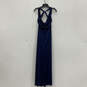 Womens Blue V-Neck Sleeveless Pullover Long Maxi Dress Size Small image number 2