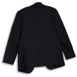 Mens Black Long Sleeve Collared Single Breasted Two Button Blazer Size 42R alternative image