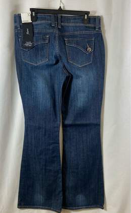 NWT Kensie Womens Blue Regular Rise Slim Fit Denim Flared Leg Jeans Size 32 alternative image