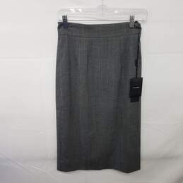 Dolce & Gabbana Gray Plaid Wool Blend Skirt Women's Size 38 NWT