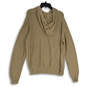 NWT Mens Beige Long Sleeve Pockets Drawstring Pullover Hoodie Size Large image number 2