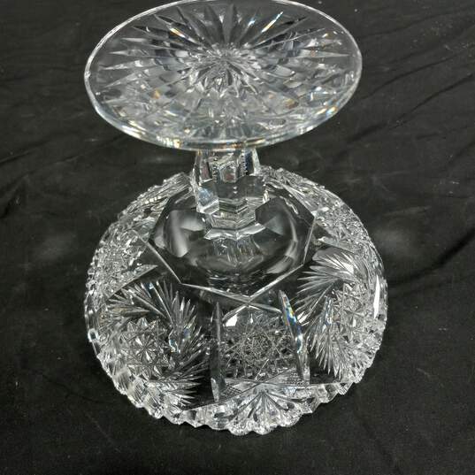Vintage American Brilliant Pedestal Cut Glass Candy Dish image number 4