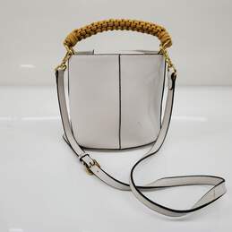 Vince Camuto White Leather Crossbody Bag
