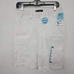 Relaxed Fit White Bermuda Shorts