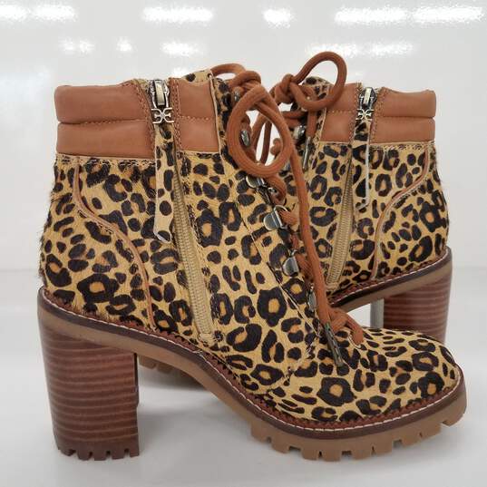 Sam Edelman SADE Leopard Calf Hair Combat Boot Women's Size 6.5 image number 3