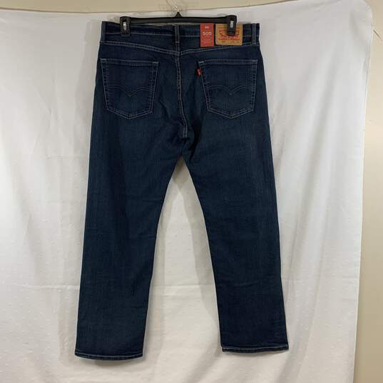 Men's Medium Wash Levi's 505 Regular Fit Jeans, Sz. 36x30 image number 2