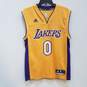 Adidas Mens Yellow Los Angeles Lakers Kyle Kuzma #0 NBA Jersey Size Small image number 1