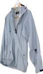 Mens Gray Long Sleeve Hooded Raincoat Jacket Size Medium image number 3