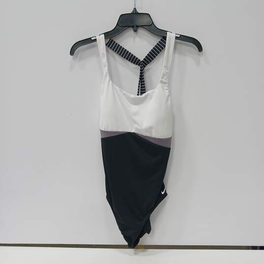 Women's Nike Gray/Black/White Swimsuit Size L image number 1