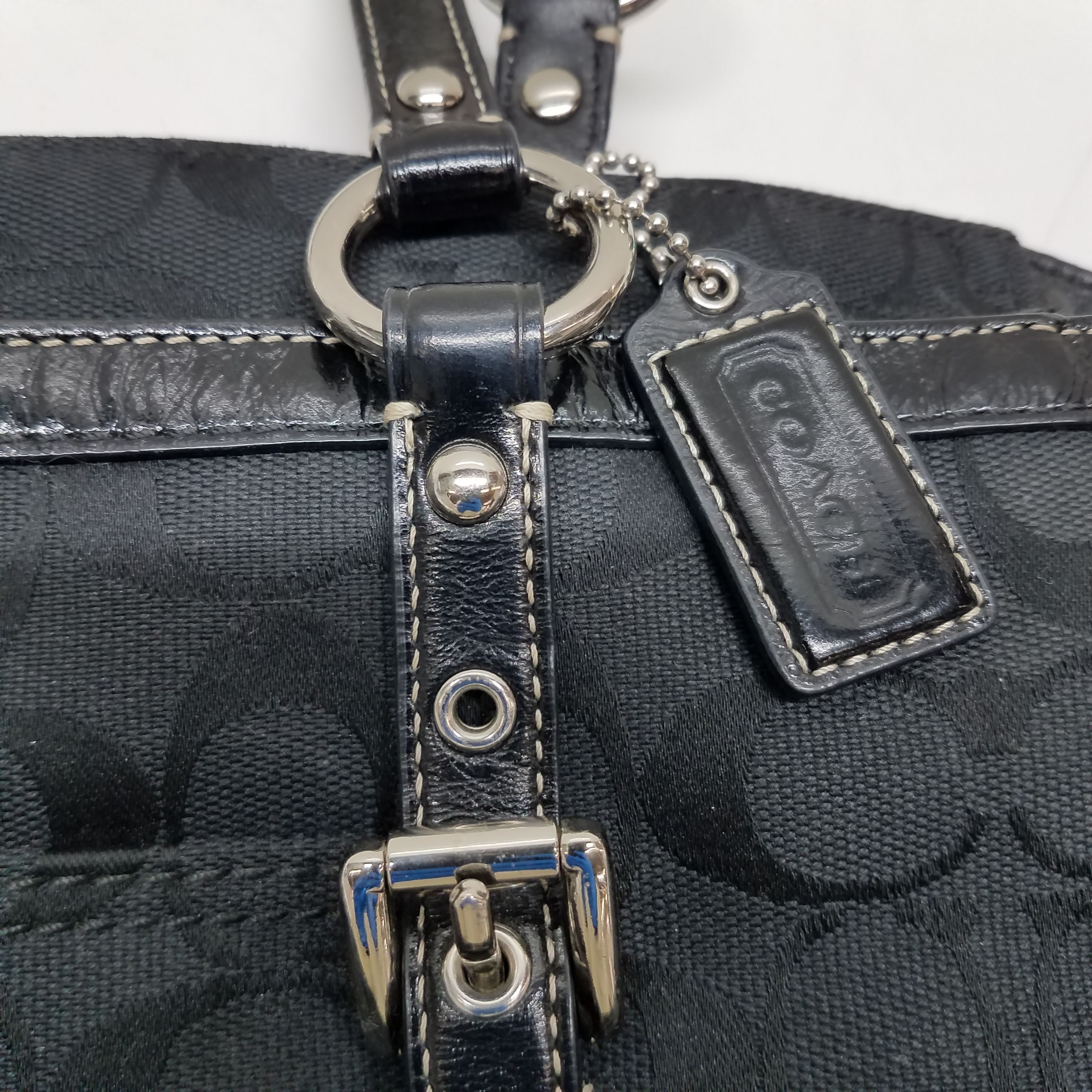 COACH Classic Signature and Leather Cross Body Purse/dark Blue Canvas and  Leather Designer Silver Hardware Shoulder Bag/gift for Her/no.471 - Etsy  Israel