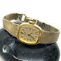 Designer Seiko 11-5189 Gold-Tone Stainless Steel Square Analog Wristwatch image number 1