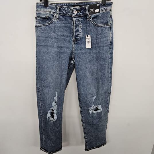 Express Boyfriend Mid Rise Jeans image number 1