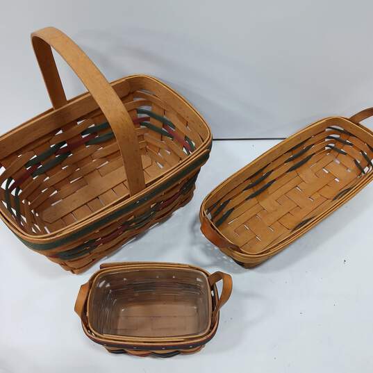 Bundle of 9 Vintage Longaberger Woven Baskets image number 4