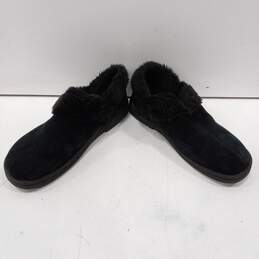 Clarks Fur Collar Ankle Bootie Style Slippers Size 9M alternative image
