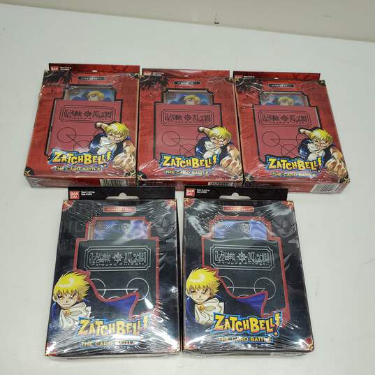Zatchbell! The Card Game Starter Set 1 and 2 Lot of 5 Sealed Packs image number 1
