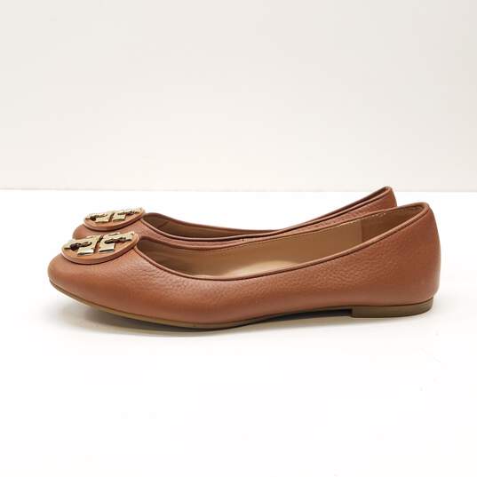 Tory Burch Leather Ballet Flats Brown 6 image number 2