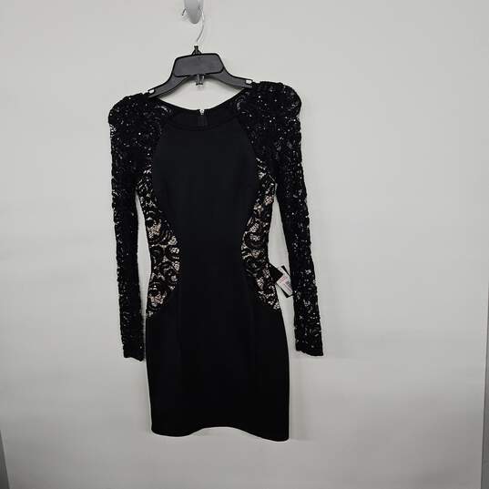 Black Long Sleeve Lace Dress image number 1