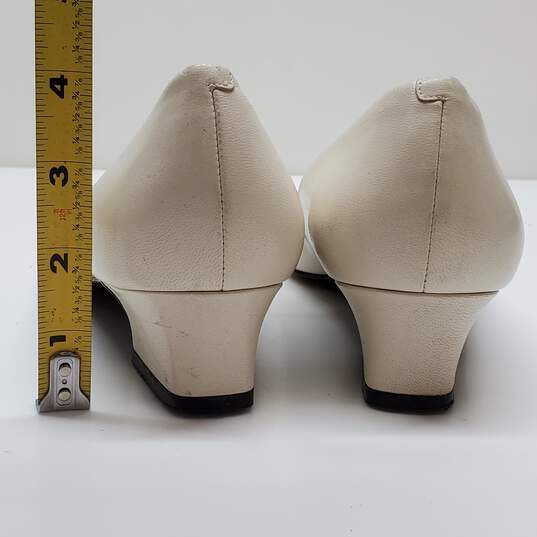 Ivory Shoes Heels Design By Nordstrom Comfort Construction Sz 10.5B image number 5