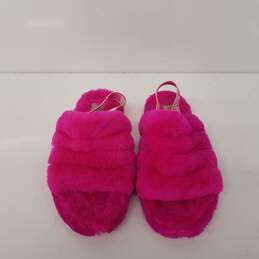 UGG Fluff Yeah Slide Logo-strap Pink Slippers Women's Size 4 alternative image