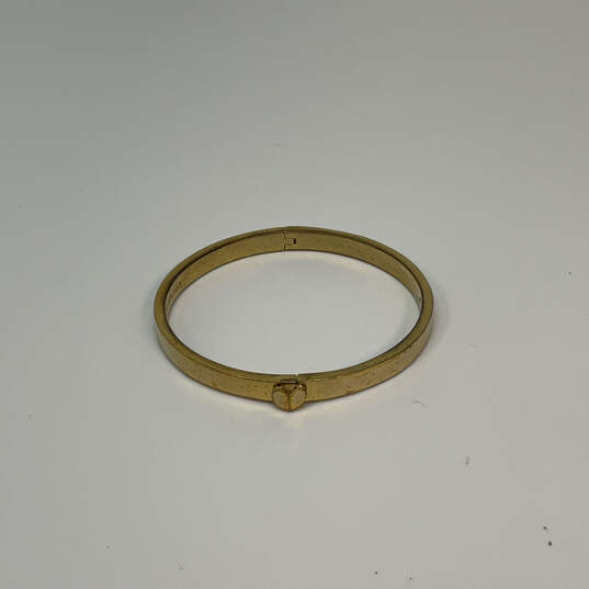 Designer Kate Spade New York Gold-Tone Hinged Bangle Bracelet W/ Dust Bag image number 4