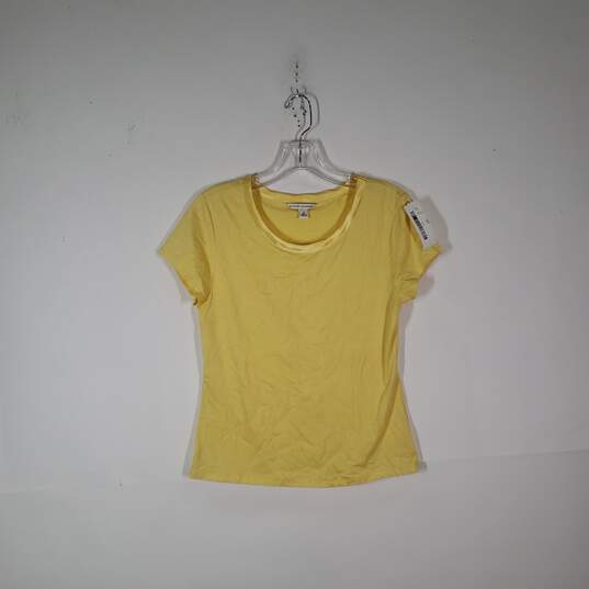 Womens Regular Fit Round Neck Short Sleeve Pullover T-Shirt Size Medium image number 1