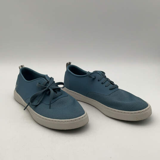 Mens Eco Knit Blue Round Top Lace-Up Low Top Golf Sneaker Shoes Size 10 image number 2