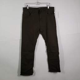 Mens Dark Wash Denim 5-Pocket Design Straight Leg Jeans Size 36/30