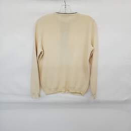 Geistex For I. Magnin Vintage Ivory Wool Sweater WM Size M alternative image