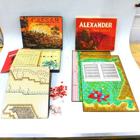 2 Vintage Avalon Hill Board Games Caeser Battle of Alesia & Alexander The Great image number 1