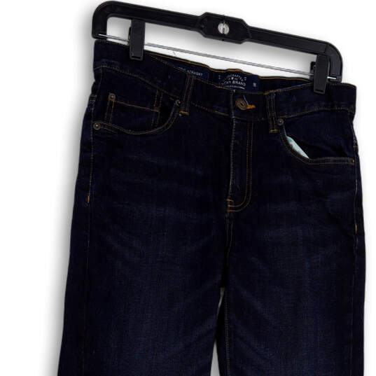 Womens Blue Medium Wash Pockets Stretch Denim Straight Leg Jeans Size 16 image number 3