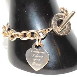 Tiffany & Co. Sterling Silver Chain Charm Bracelet w/Box - 40.72g alternative image