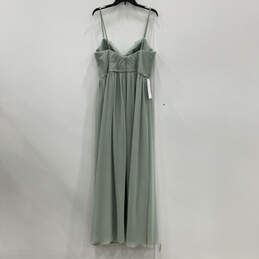 NWT Womens Green Sleeveless Sweetheart Neck Bridesmaid Maxi Dress Size A14 alternative image