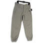 NWT Mens Gray Flat Front Pockets Tapered Leg Baseball Jogger Pants Size M image number 1