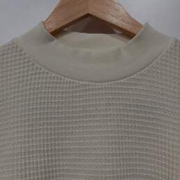 Madewell Women's Cream Mockneck Waffle Knit Sweatshirt Size M alternative image