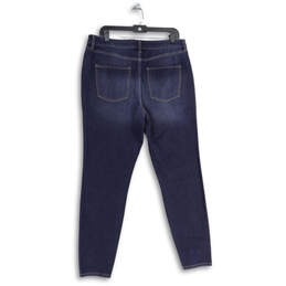 NWT Womens Blue Medium Wash Pockets Button Fly Denim Skinny Leg Jeans Sz 16 alternative image