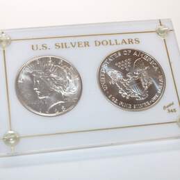 1923 Peace Dollar & 1993 American Silver Eagle Bullion Coin