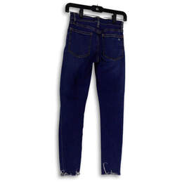 Womens Blue Denim Medium Wash Pockets Distressed Skinny Leg Jeans Size 24 alternative image
