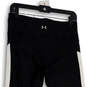 Womens Black White Elastic Waist Pull-On Activewear Compression Leggings L image number 3